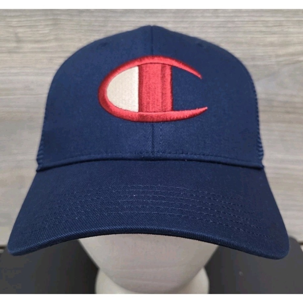 Champion Adult Logan Twill Trucker Hat - Blue H2